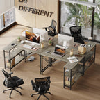 Small L-Shaped Computer Desk With Reversible Storage Shelves - 55-Inch / 47-Inch
