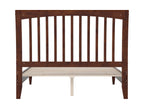 AFI Full Solid Wood Low Profile Sleigh Platform Bed, Walnut - Orleans