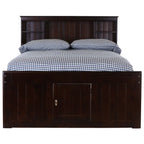 American Furniture Classics Full Size Bookcase Bed With Twelve Drawers In Espresso - 82921K12-22