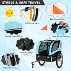 Pet Bicycle Trailer For Small And Medium-Sized Dogs And Cats, 40kg Capacity