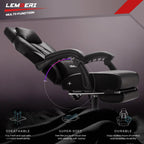 Waleaf Gaming Chair With Lumbar Massage And Footrest
