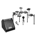 Electronic Drum Set With Mesh Pads, 25W Amplifier, 8-Inch Dual-Zone Snare And 3 Cymbals