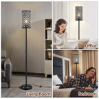 Natyswan Crystal Floor Lamp With Foot Switch, 9 x 9 x 65.7 in, E26