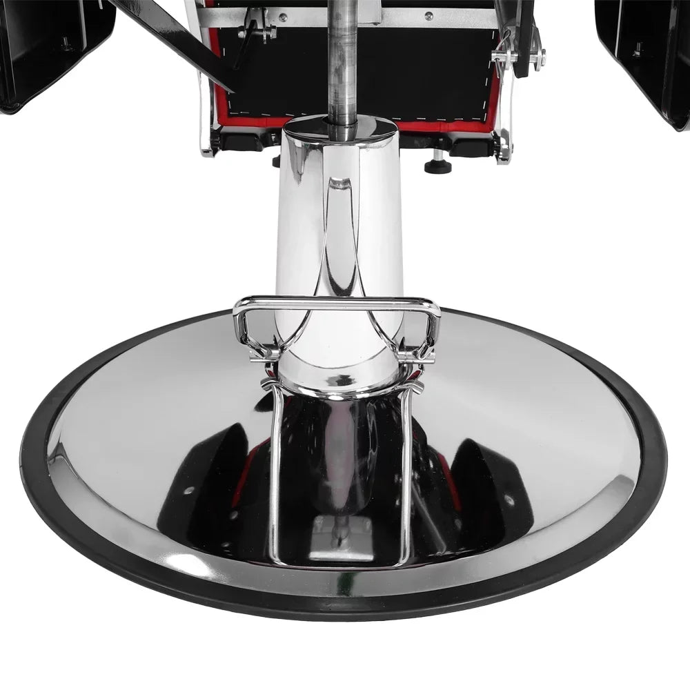 OmySalon Reclining Hydraulic Barber Chair, Black, 38.2 x 27.6 x 39.4 in
