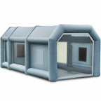 Inflatable Automotive Spray Booth Paint Tent, 26 ft x 15 ft x 10 ft - Gray