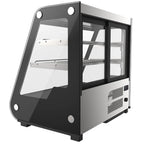 KoolMore 35 inch NSF Commercial Countertop Refrigerator Display Case, 5.6 Cu. Ft., Black And Stainless Steel - CDC-5C-BK