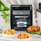 GVJMTKP 12 QT 8-In-1 Air Fryer Oven Combo, 1700W, Black