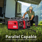 PowerSmart Dual Fuel Inverter Generator, 3800 Watt, 149cc 4-Stroke OHV Engine, RV Ready Outlet