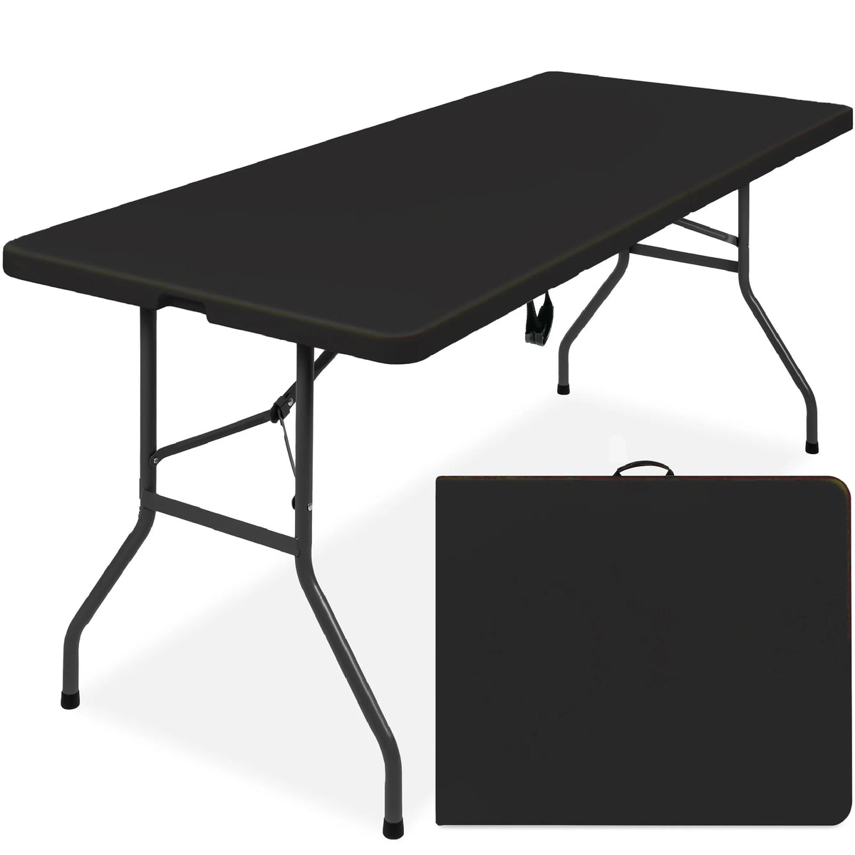 Best Choice Products 6ft Plastic Folding Table, 72in x 30in x 30in, White