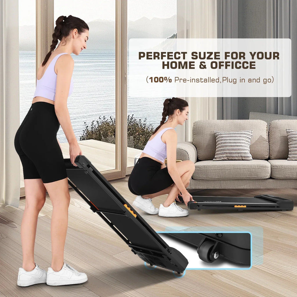 ANCHEER Under Desk Walking Pad Treadmill, 0.6-3.8 MPH, 240 lbs Capacity, 2.5 HP