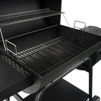 Expert Grill 28in Offset Charcoal Smoker Grill With Side Firebox - Black