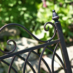 Metal Outdoor Rocking Bench, Bronze, 45 in L x 36 in W x 36 in H