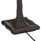 Robert Louis Tiffany Table Lamp 26 inch High Dark Bronze Cherry Blossom Stained Art Glass Shade