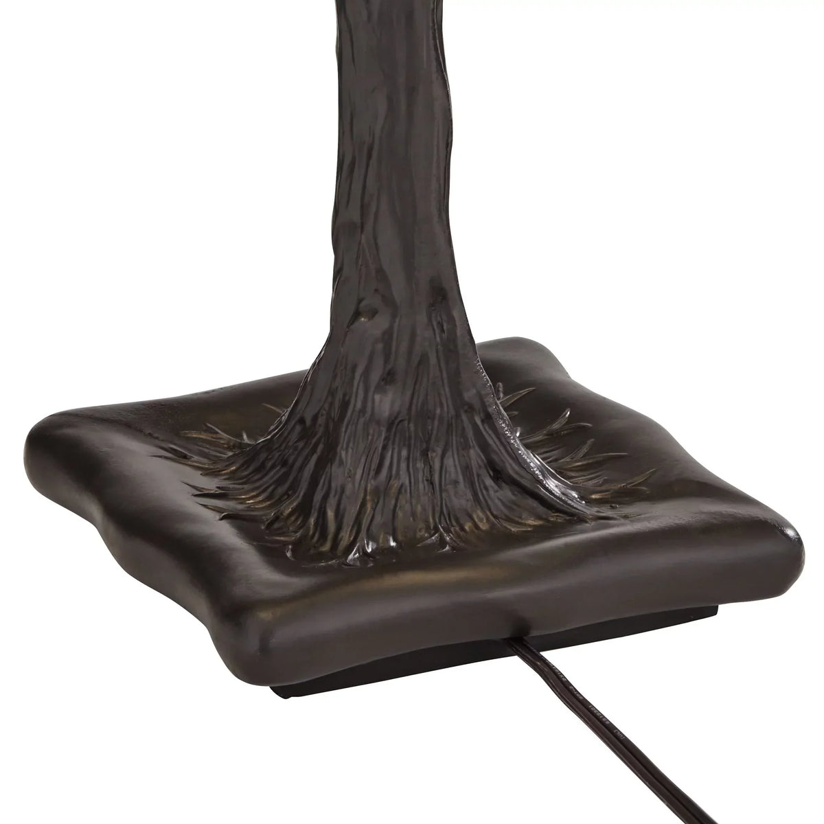 Robert Louis Tiffany Table Lamp 26 inch High Dark Bronze Cherry Blossom Stained Art Glass Shade