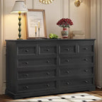10-Drawer Wooden Dresser - Tall Chest Of Drawers