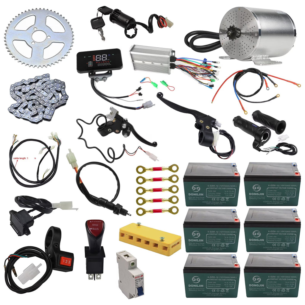 Boma 72V 3000W Brushless Motor Kit With Controller And Battery - MY1020