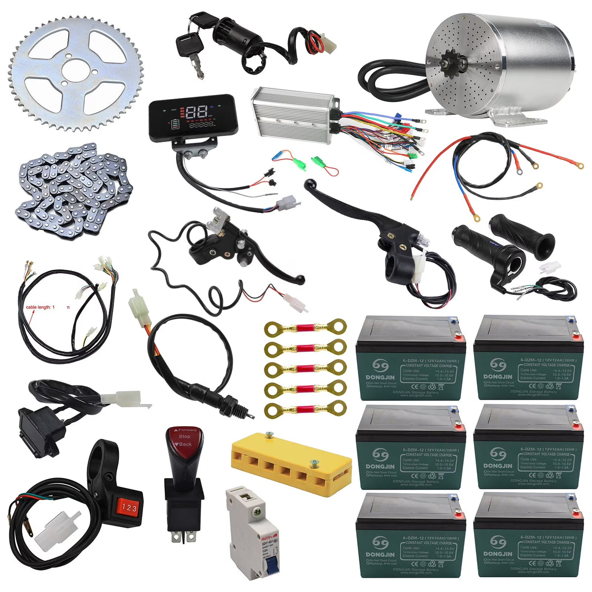 Boma 72V 3000W Brushless Motor Kit With Controller And Battery - MY1020