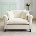 Oversized Chenille Fabric Armchair With 33.9 in Wide Seat Cushion