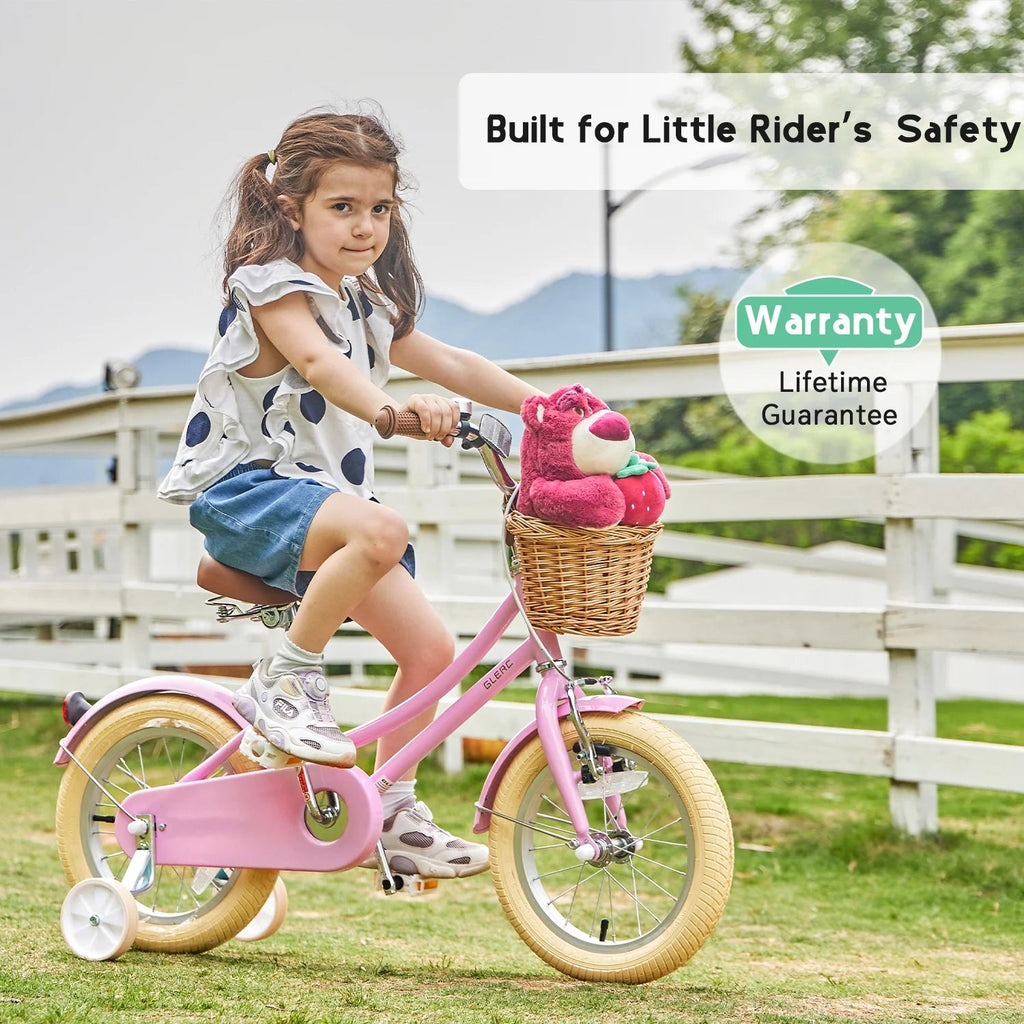 Glerc Girls' Kids' Bike, 12 inch, Pink, Ages 2-4 Years - Little Molly