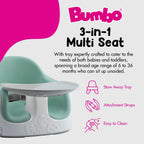 Bumbo 3-In-1 Adjustable Baby And Toddler Booster Seat/High Chair, Hemlock, 13 x 13 x 11 inches