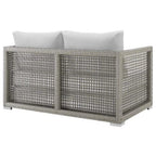 Afuera Living Wicker Patio Loveseat, Gray - 52in W x 32in D