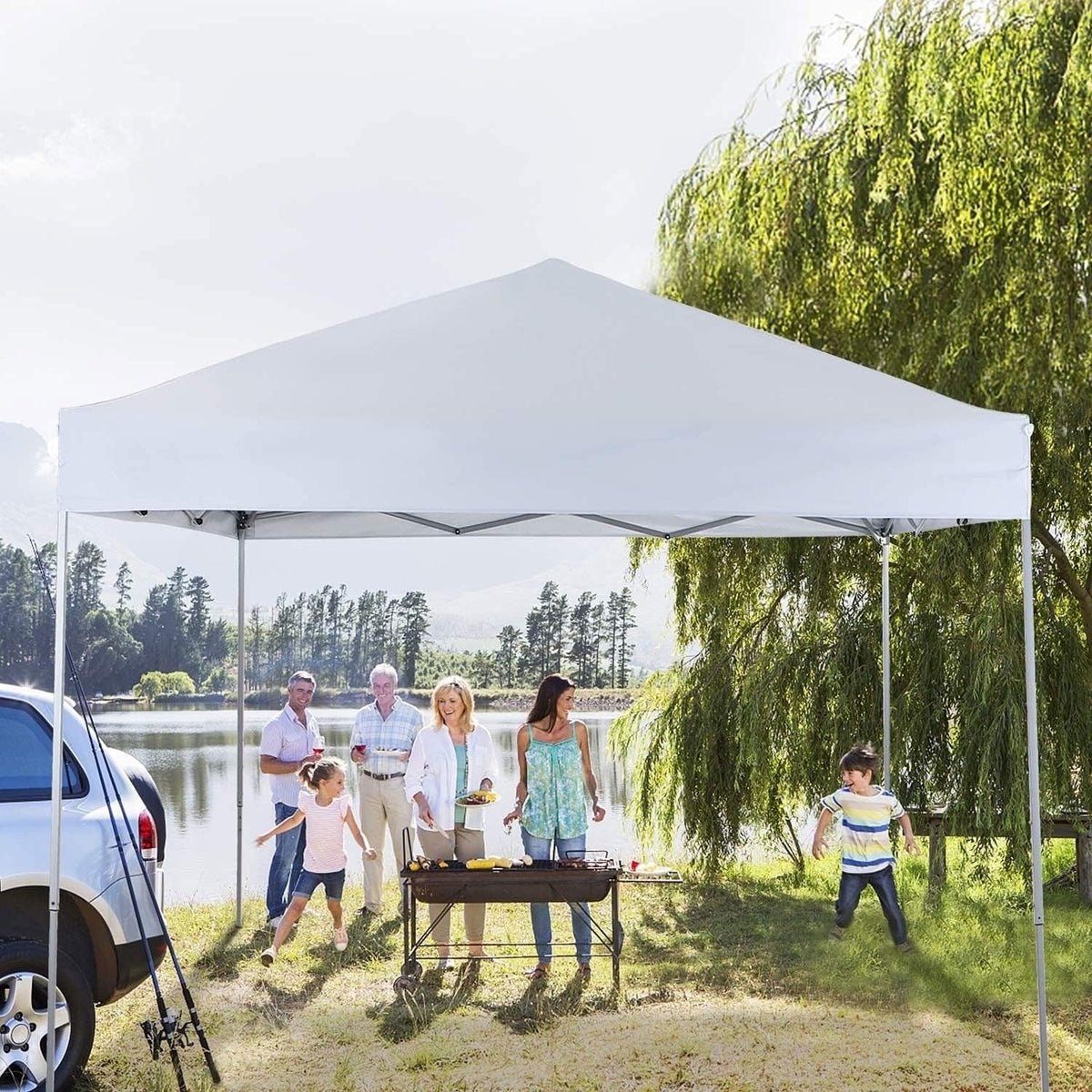 GVDV 10x10 ft Easy Pop Up Outdoor Canopy Tent - Blue
