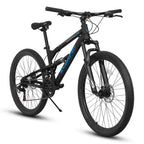 26 Inch Full-Suspension Mountain Bike, 21-Speed, 26x16 Inch Carbon Steel Frame