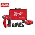 Milwaukee M12 FUEL 12V Lithium-Ion Brushless Cordless 4-in-1 3/8 in. Installation Drill Driver Kit With 4 Tool Heads