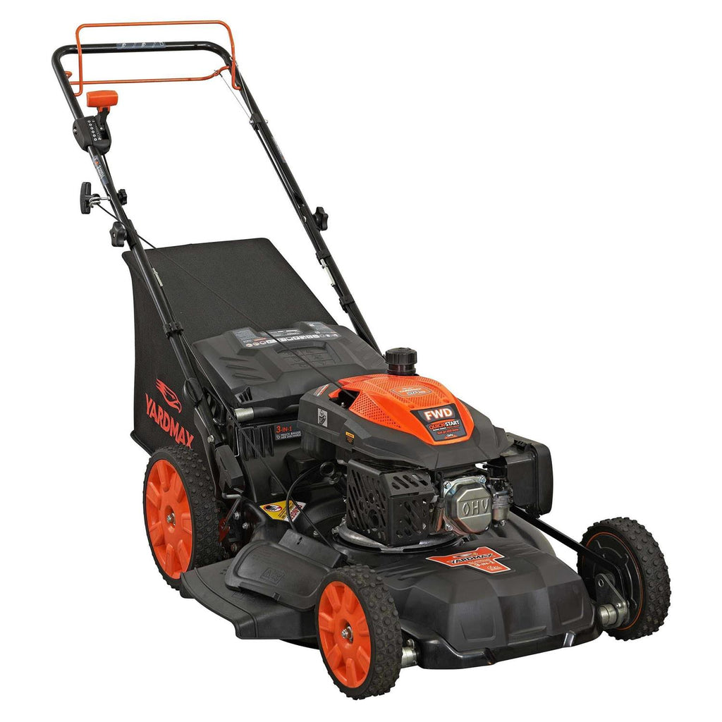 YARDMAX 22 in 201 cc 6 Speed CVT FWD 3-in-1 Gas Self Propelled Lawn Mower - YG2860