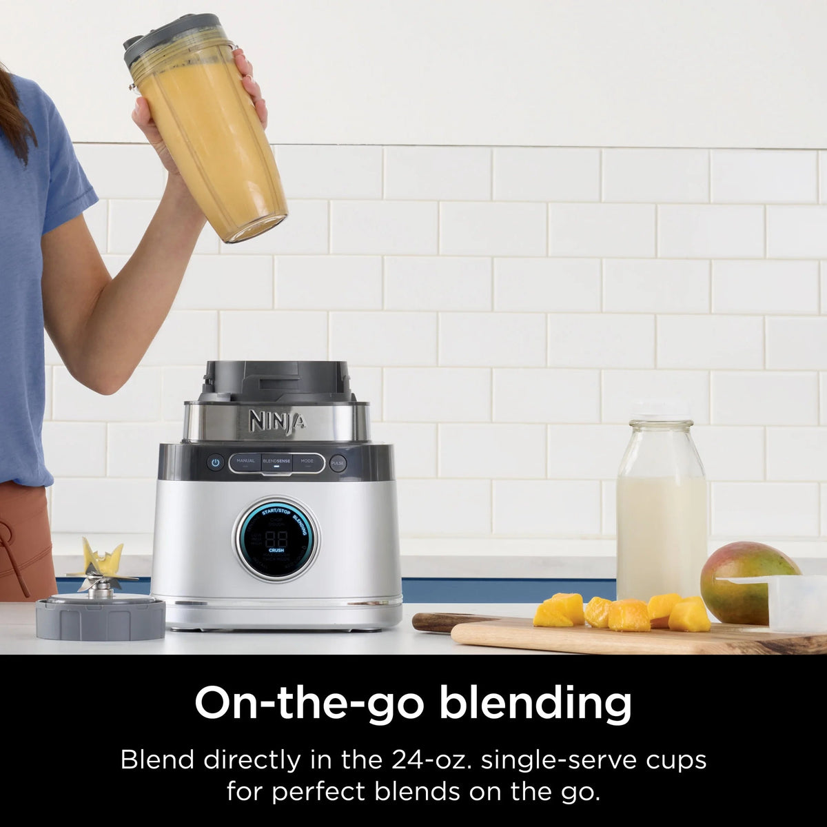 Ninja Detect Kitchen System Power Blender And Processor With BlendSense Technology, 1700 Peak Watt - TB400
