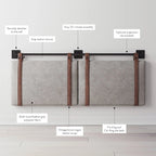 Wall-Mount Upholstered Headboard With Metal Rail - Twin, Queen & King
