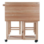 Ergode Suzanne 3-Piece Space Saver Table Set, Natural