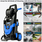 Pressure Washer 4800PSI With 4 Quick Connect Nozzles, Inlet Hose, Filter And 500ML Soap Tank