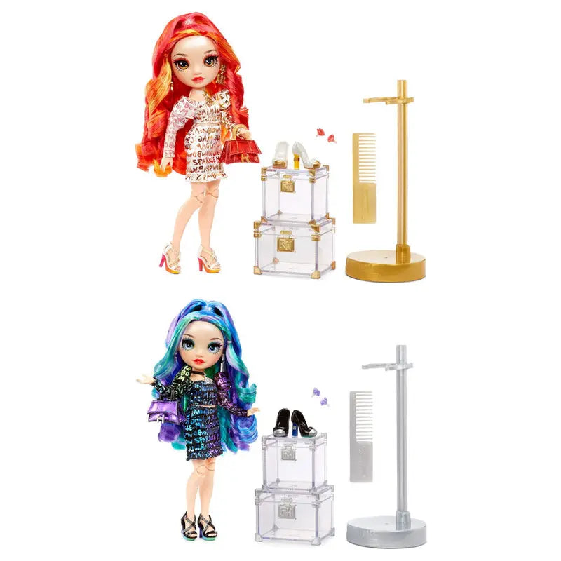 Rainbow High Twin Fashion Dolls, Laurel & Holly De'Vious, 2-Pack - Special Edition