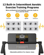 UREVO Folding Treadmill - 2.25HP, 12 HIIT Modes, 265 lbs Capacity, Yellow Or Red