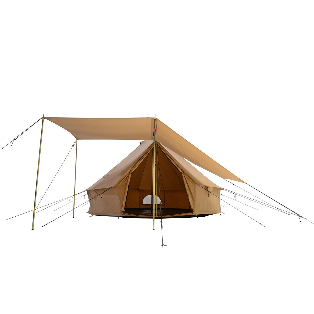 White Duck Outdoors Regatta Bell Tent Awning, Desert Red, 10 ft - Complete Canopy With Poles