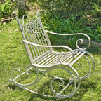 Metal Outdoor Rocking Bench, Bronze, 45 in L x 36 in W x 36 in H