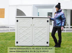 KINYING Horizontal Outdoor Storage Box, 48 Cu.ft, 53.2 in W x 34.3 in D x 47.1 in H