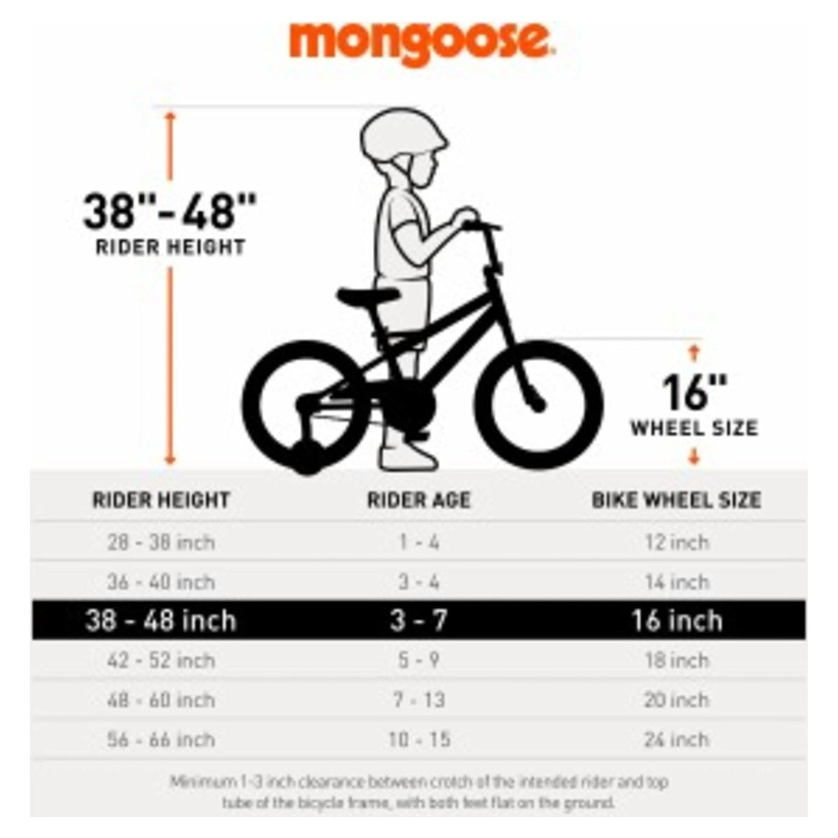 Mongoose 16 inch Mutant Kid's BMX Bike, Ages 3-5, Black & Orange - Mutant