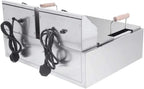 12 Liter Stainless Steel Deep Fryer With Basket Strainer, Adjustable Temperature And Timer