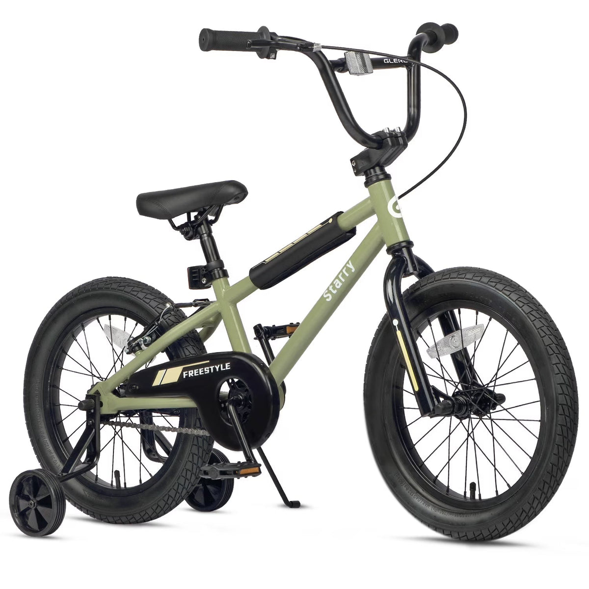 Glerc Kids BMX Style Bicycle 14 Inch Blue With Training Wheels And Coaster Brake