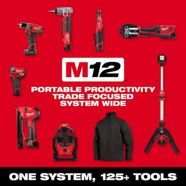 Milwaukee M12 FUEL 12V Lithium-Ion Brushless Cordless 4-in-1 3/8 in. Installation Drill Driver Kit With 4 Tool Heads
