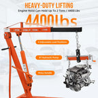 JoanKaren Hydraulic Engine Hoist 4400 lbs, Folding, Yellow - PAU_0LMM