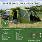 TIMBER RIDGE SUV Tent, 5-9 Person, 13' W x 10' L x 7.1' H