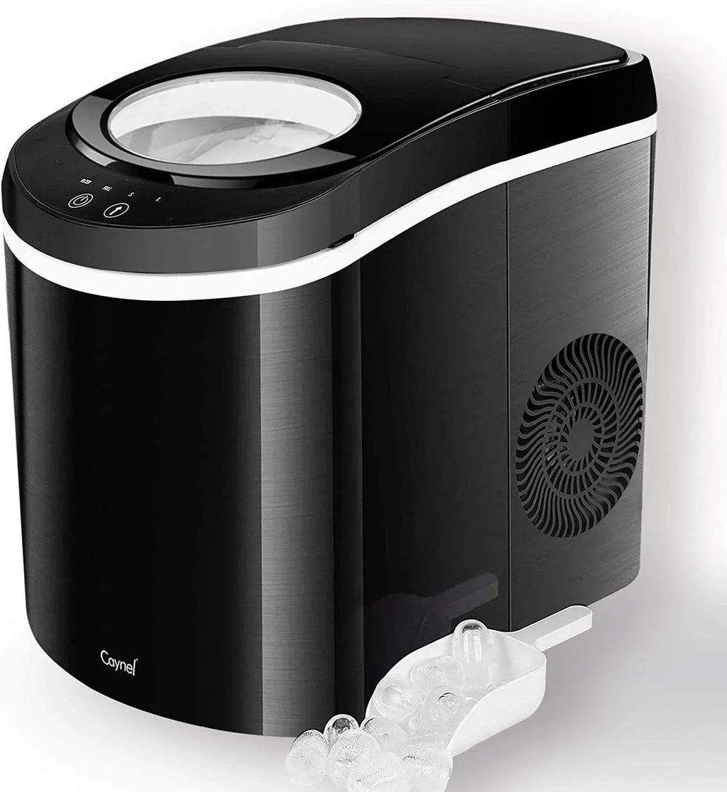 Caynel Portable Ice Maker, 26 lbs/24 Hrs, 2 Ice Sizes, 2-Liter/68 oz Water Reservoir