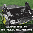 Sun Joe Electric Scarifier And Lawn Dethatcher With Collection Bag, 15-Inch
