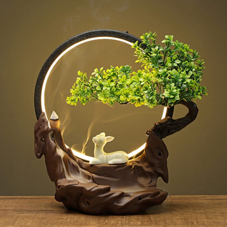 Chinese Backflow Incense Burner Night Light