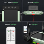 Pooboo 2in1 Folding Under Desk Treadmill, 2.5HP Bluetooth, 265 lbs