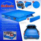 Airbedz By Pittman Outdoors Truck Bed Air Mattress Mid Size 5Ft-5.5Ft Short Bed With Rechargeable Pump And Tailgate Extension - PPI-AC5-105