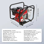 BENTISM 2 in 7HP 4-Stroke Gasoline Water Transfer Pump - SCWP50